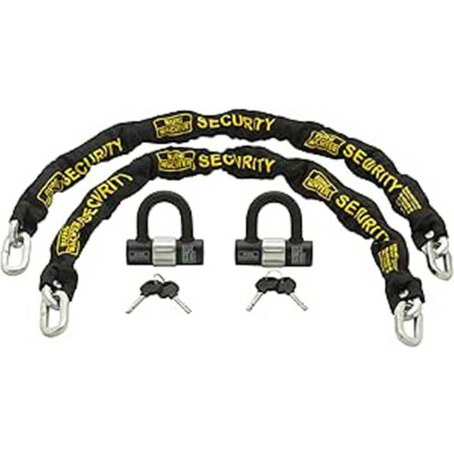 Burg-Wachter Duo Kit Sold Secure Diamond & Gold 1m x 10mm Keyed Alike Chain Twin Pack + U-locks - Black - 32.5 x 12.2 x 17.3cm