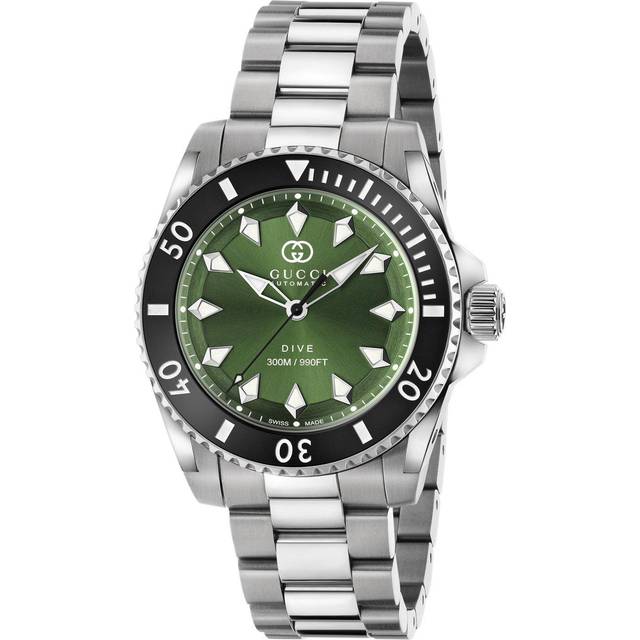 GUCCI Dive Automatic Stainless Steel 40MM Green Dial Men's Watch YA136363 - 40 mm