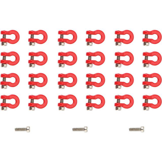 24Pcs Metal Bumper Trailer Hook Tow Shackle Rescue Hook for 1/24 RC Crawler Car Axial SCX24 Upgrade Parts Accessories