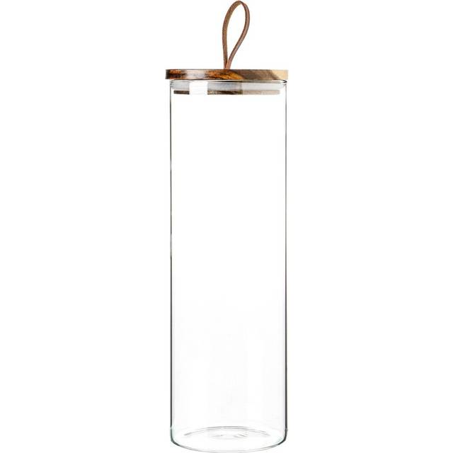 2L Scandi Storage Jar with Leather Loop Lid
