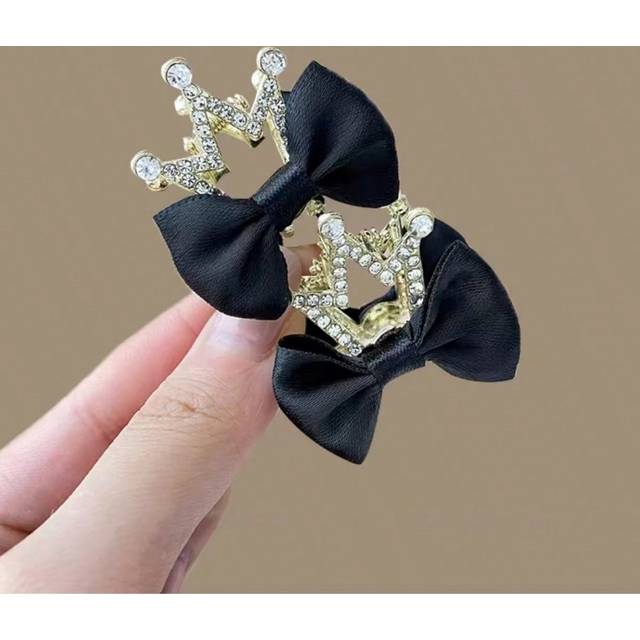 SHEIN 2pcs/Set Baby Girl Hair Clips, Toddler Hair Clips, Flowers Snap Hair Clips, Hair Bow Clips, Barrettes, Girls Hair Accessories