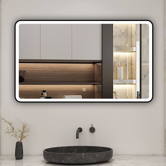 Latitude Run Akash Horizontal And Vertical Mirror Black 60cm x 100cm
