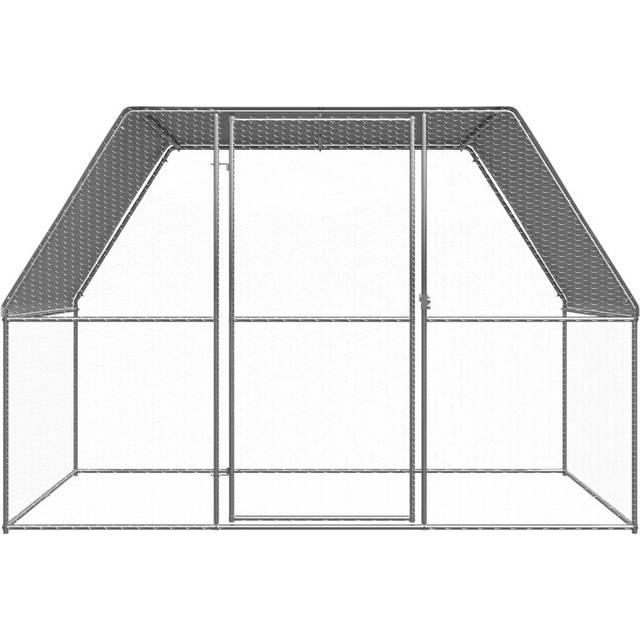 Caenada Walk In Chicken Coop with Wire Mesh - Gray (200cm H x 300cm W x 200cm D)