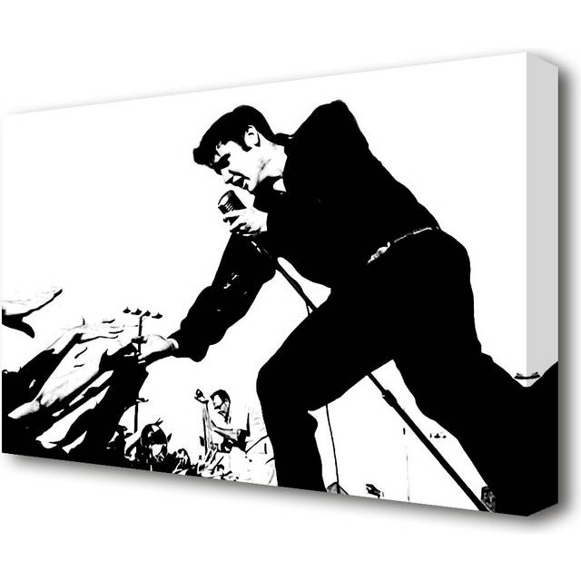 Elvis Presley On Stage - Wrapped Canvas Photograph Print (81.3 cm H x 121.9 cm W)