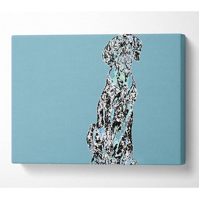 Dalmatian Blue - Wrapped Canvas Art Prints - Multicolour (66cm H x 106.6cm W x 10cm D)