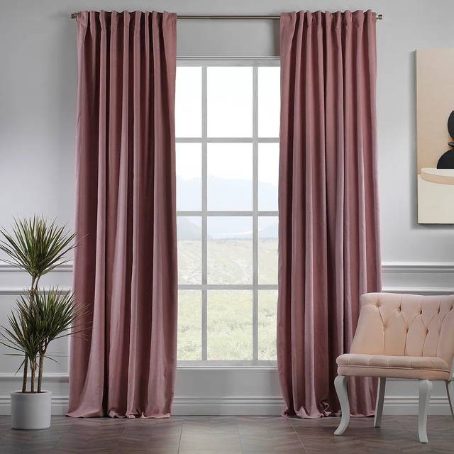 Extra Long & Extra Wide Decorative Curtain Single Panel - Purple (280cm Width x 145cm Drop)