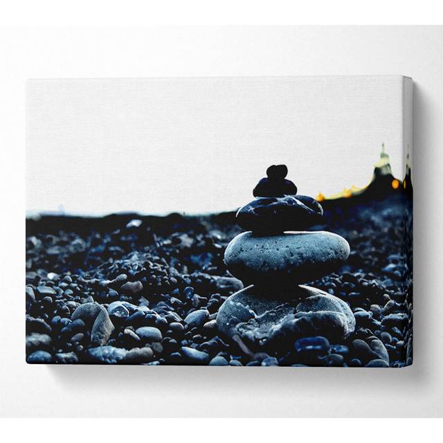 Pebbled Shoreline - Wrapped Canvas Art Prints - Multicolour (50.8cm H x 81.3cm W x 10cm D)