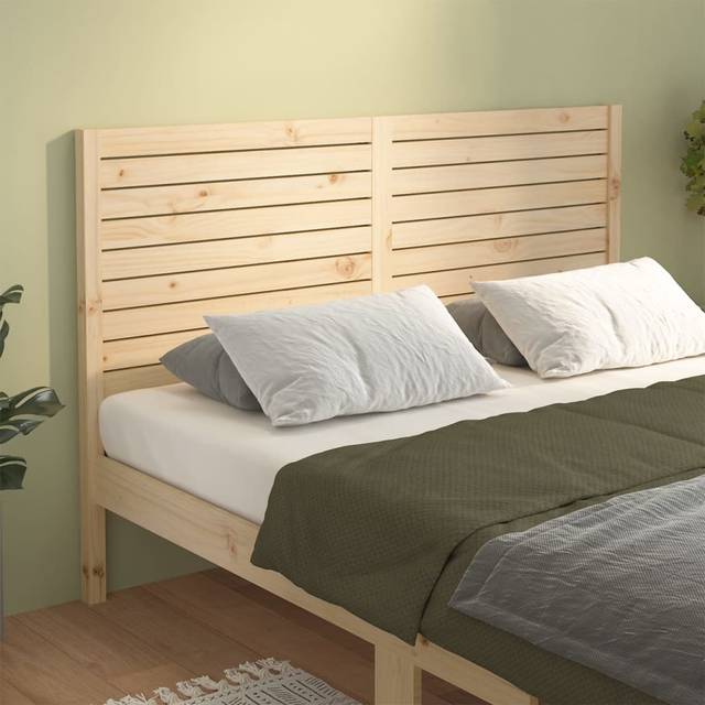 vidaXL Bed Headboard 156x4x100 cm Solid Wood Pine - Brown