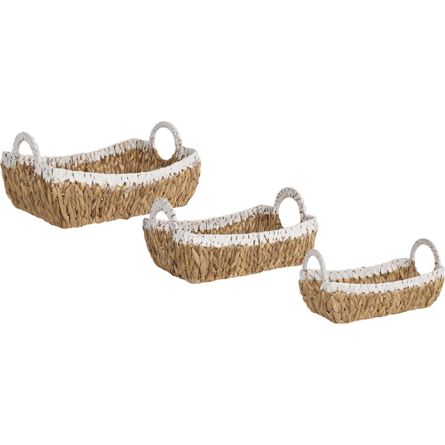 Set of 3 Baskets CAMPHA Wicker Natural