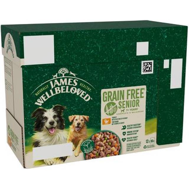 James wellbeloved grain free senior turkey in gravy pouch 12 x 90g