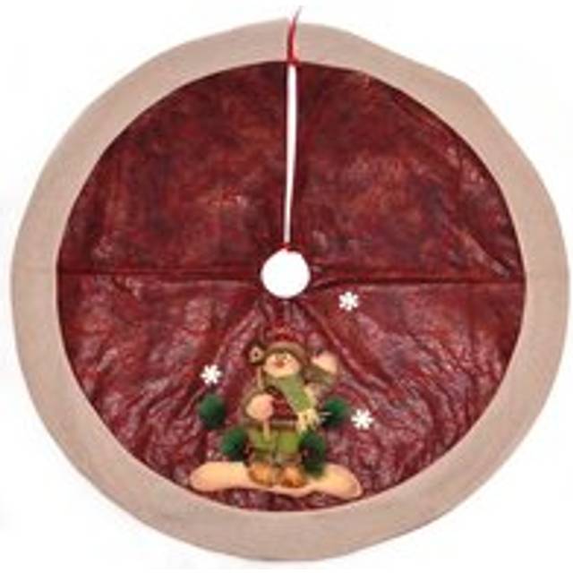 Shatchi - 120cm Christmas Tree Skirt Base Cover with 3D style Xmas Tree Decorations