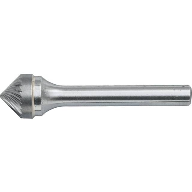 York - 12.7 x 6.3MM Conical 90 Inc. Angle Carbide Rotary Burr Cut 9 - Chipbreaker