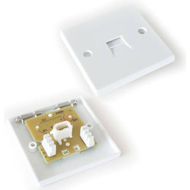 BT Extension Single Telephone Socket IDC Terminals 3/6A Wall Outlet Plate