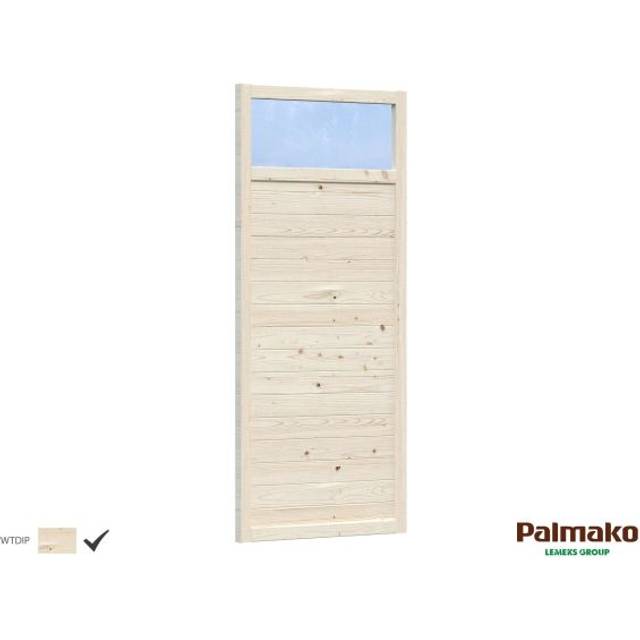 Palmako 102838 Väggelement till paviljong Lucy, med glas i överkant Transparent, impregnerad