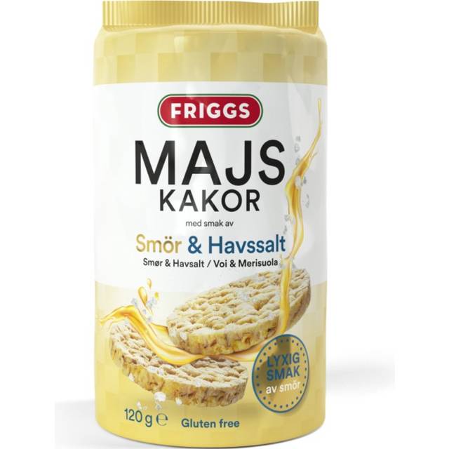Friggs Majskakor Smör & Havssalt 120 g