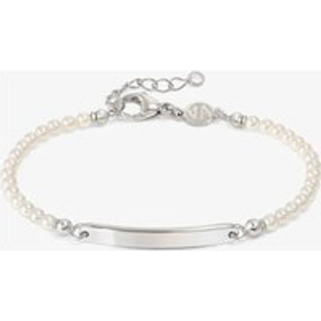 Nomination Messaggi D'Amore Engravable Plate Pearl Bracelet 241201/058 - Silver