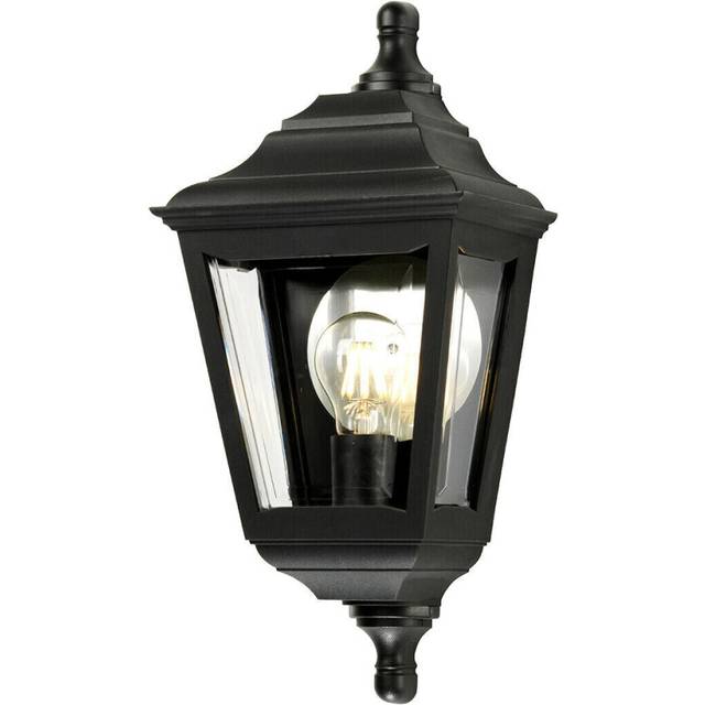 Outdoor IP44 1 Bulb Flush Light Low Ceiling Black LED E27 100W