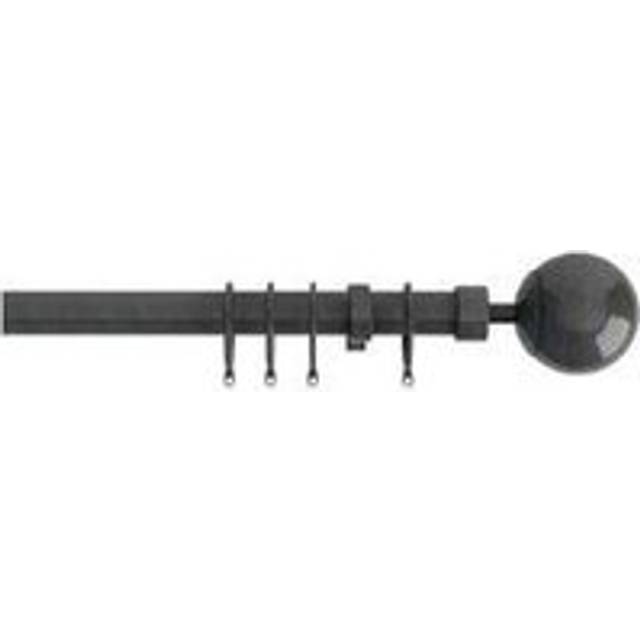 New Edge Blinds Finesse Extendable Curtain Pole Gun Metal Finesse Extendable Curtain Pole 22-25mm 170cm, Grey