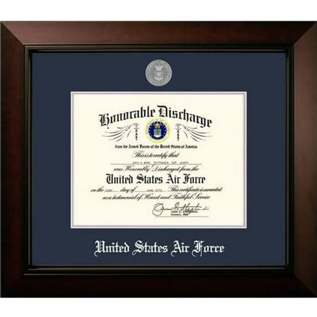 Campus Images AFDLG002 8.5 x 11 in. Patriot Frames Air Force Discharge Legacy Black Cherry Satin Frame with Silver Medallion