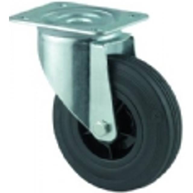 Tente 3370PRR200P63 Länkhjul gummi, platta 137x105 mm 200 mm