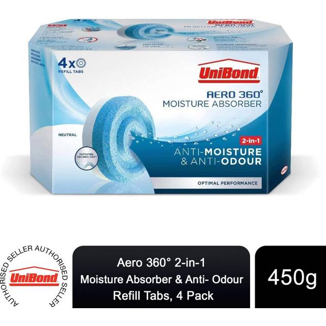 Unibond AERO360 Dehumidifier Moisture Absorber Neutral Refill Tab 450g