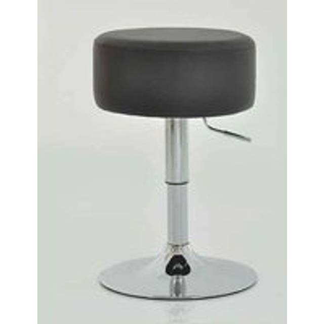 Low Bar Stool - Height Adjustable - Black - One Size
