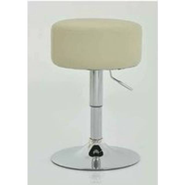 Low Bar Stool Height Adjustable - Cream - One Size