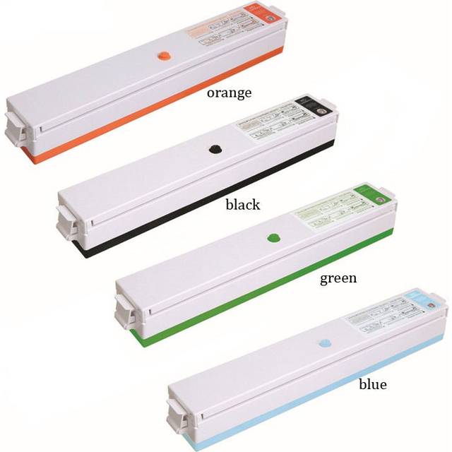 (orange) Food Vacuum Sealer Packaging Machine 110V 220V Film Sealer Vacuum 15Pcs Packer Saver Storage Rolls  Bags Best Vacuum Food Sealer