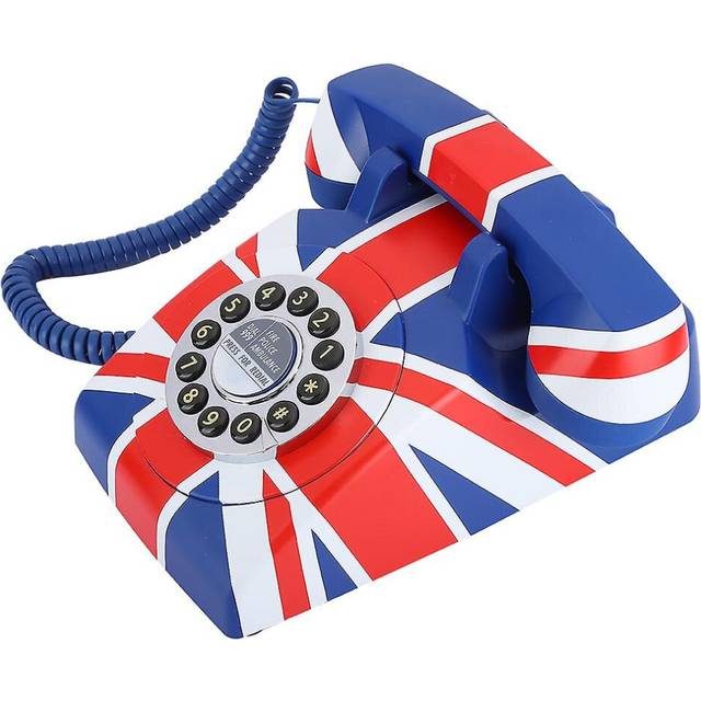 Wx-3510# Blue Red Abs Portable Buttons Dial Plate Innovative Home Desktop Telephone Landline Phoneus Wire