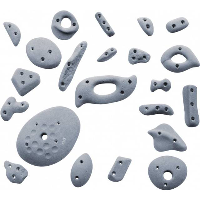 KMZ Holds - Spax 1 - Set of 22 climbing holds - Climbing holds grey