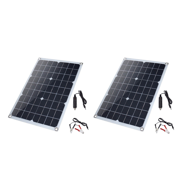 2X 20W 18V Monocrystalline Solar Photovoltaic Panel Environmentally Friendly Portable Solar Charging Panel Solar Panel