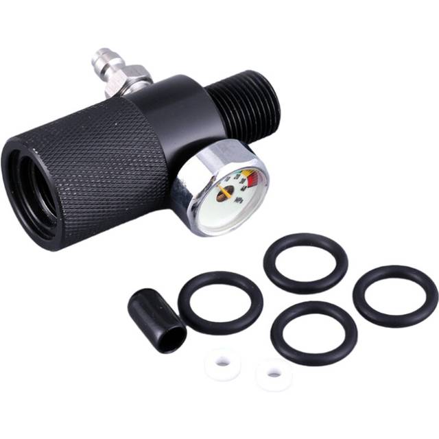 PCP AIRFORCE Pressure Tester Cylinder Adapter Extended Valve Adaptor For Paintball Air Tank M18x1.5 Thread