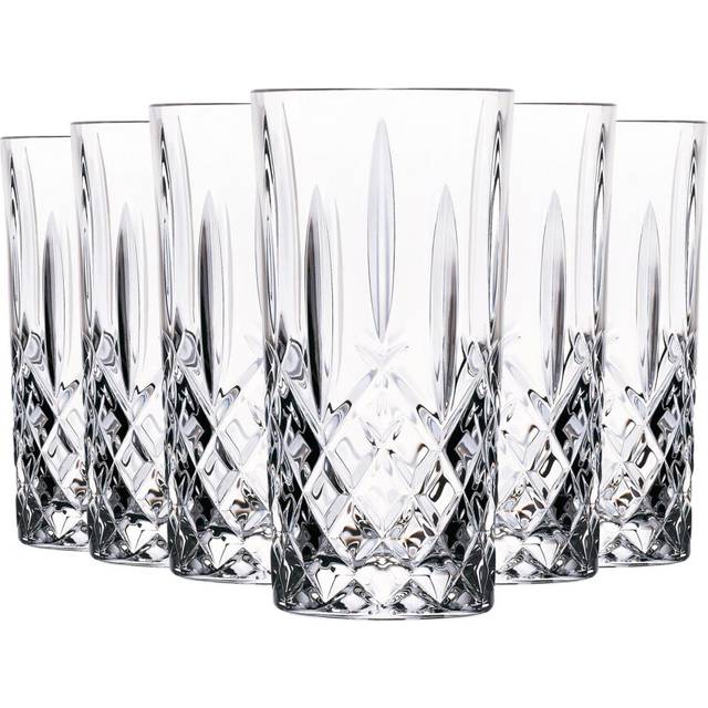 RCR Crystal - Orchestra Cut Glass Highball Cocktail Glasses Tumblers Set - 396ml - Clear (12)