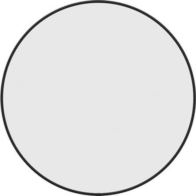 Väggspegel svart Ø 50 cm rund