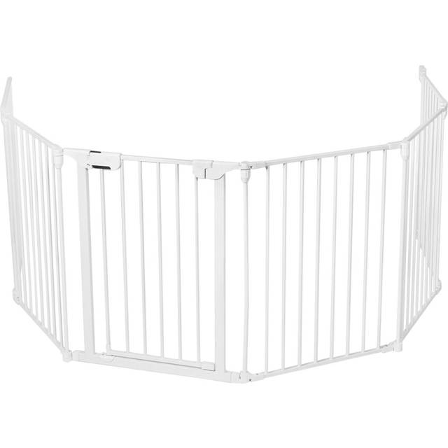 6 panel fireplace fence baby pet safety gate playpen adjustable room divider