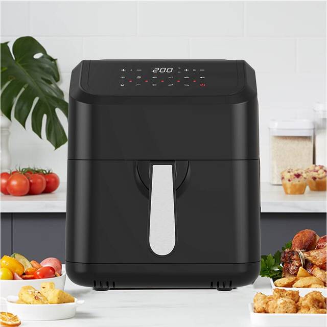 Westpoint 5l digital air fryer 1400-1600w (black-silver accents) (uk plug)