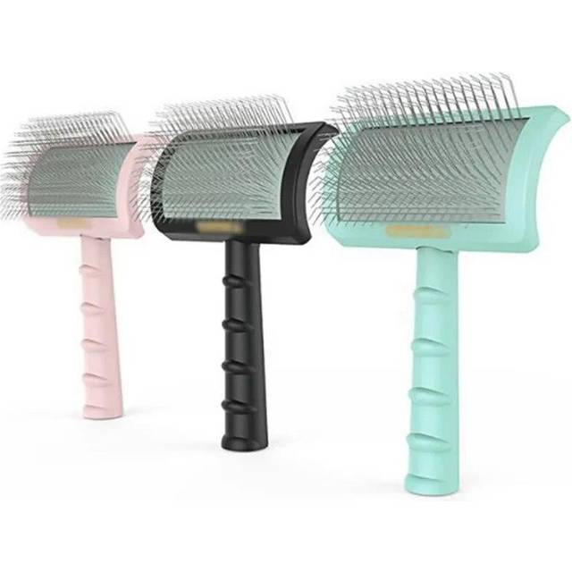 Pet Grooming Comb Shedding Hair Remove Needle Brush Slicker Massage Tool Large Dog Cat Pet Supplies Accessories green