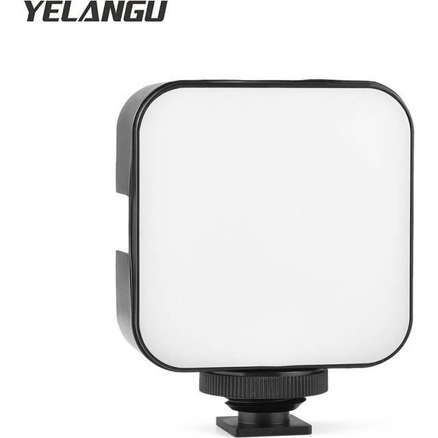 YELANGU LED01  Mini LED Video Light Photography Fill-in Lamp 6500K Dimmable 5W with Cold Shoe Mount black