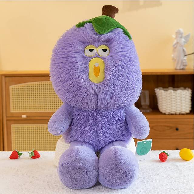 (Violet, 50cm/19.68in) Plush Toys Cute Cartoons Hilarious Dolls Funny Expressions Fruits