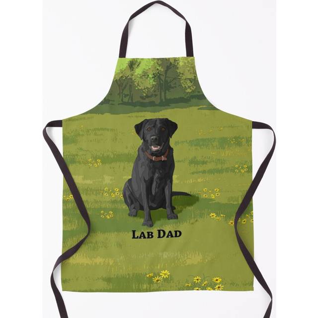 Black Labrador Retriever Lab Dad Grill Aprons for Kitchen BBQ Chef