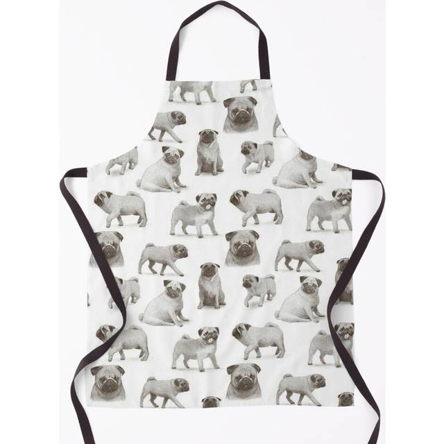 Pug Dog Art Pugs puppy funny cute dogs I love Pugs Grill Aprons for Kitchen BBQ Chef