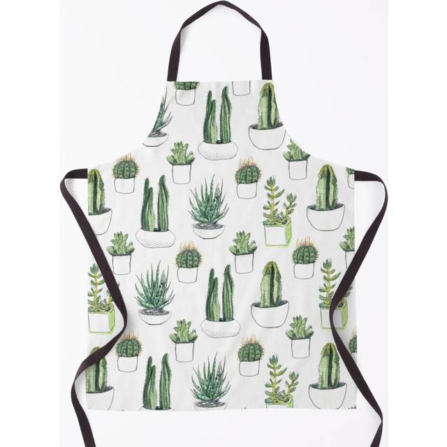 Watercolour cacti succulents Grill Aprons for Kitchen BBQ Chef