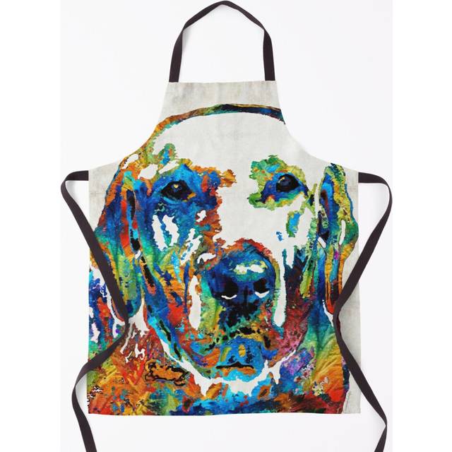 Labrador Retriever Art - Play With Me - By Sharon Cummings Grill Aprons for Kitchen BBQ Chef