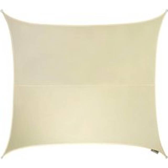 5.4m Square Waterproof Patio Sun Shade Canopy 98% UV Block Free Rope - Off White - One Size