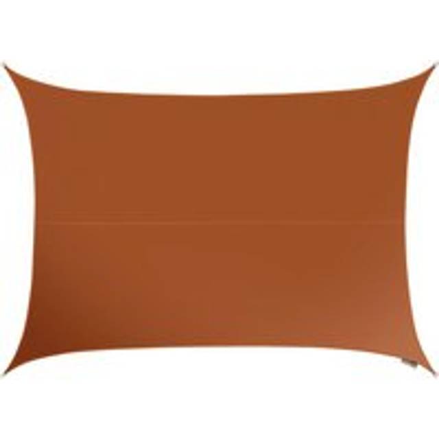 5m x 4m Waterproof Patio Sun Shade Sail Canopy 98% UV Block Free Rope - Terracotta - One Size
