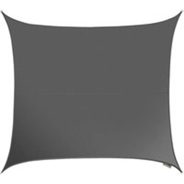5.4m Square Waterproof Patio Sun Shade Canopy 98% UV Block Free Rope - Dark Grey - One Size
