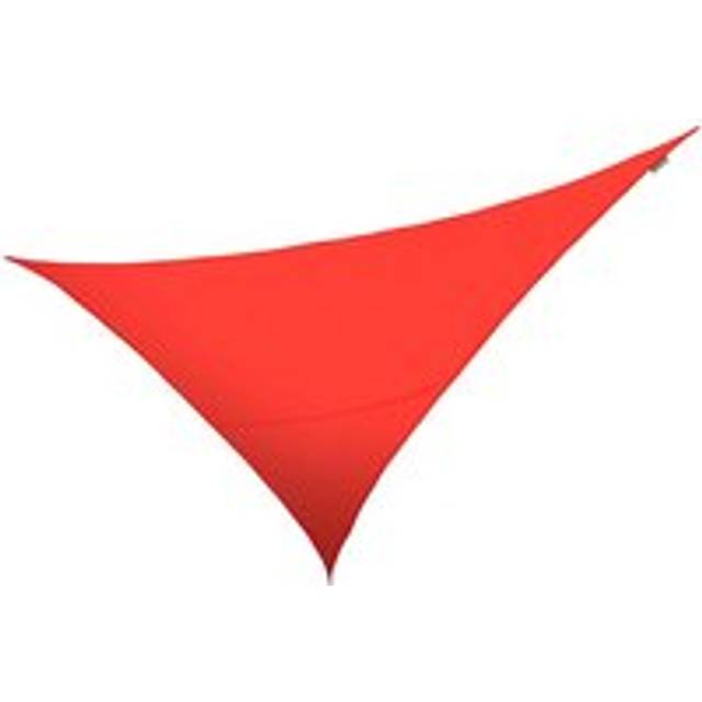 6m x 4.2m Triangle Waterproof Sun Shade Canopy 98% UV Block Free Rope - Red - One Size