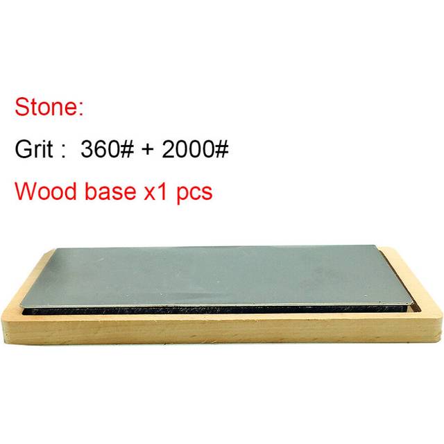 (a-violet) Diamond knife sharpener 80-3000# Bar Block double sides professional sharpening grinding stones with wood base