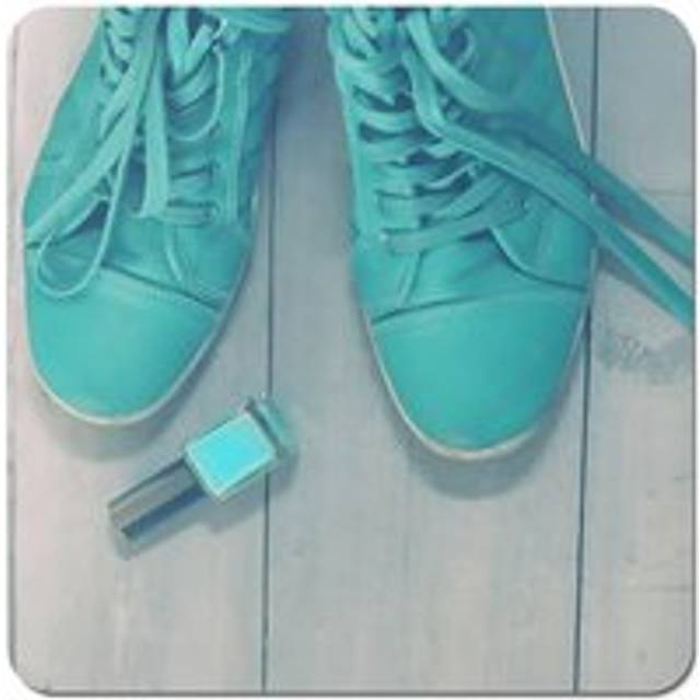 Lipstick Shoes Coasters - Set of 4 - Blue - One Size