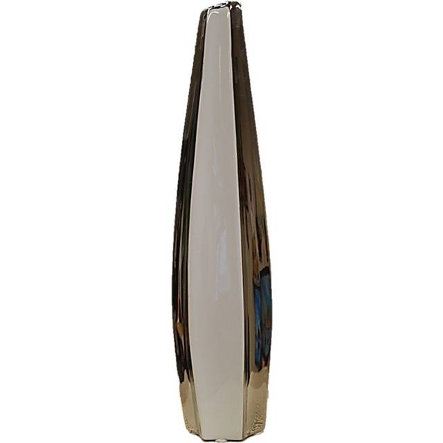Ritzenhoff & Breker 33cm Tall White & Silver Flower Vase Bud Vase Ceramic